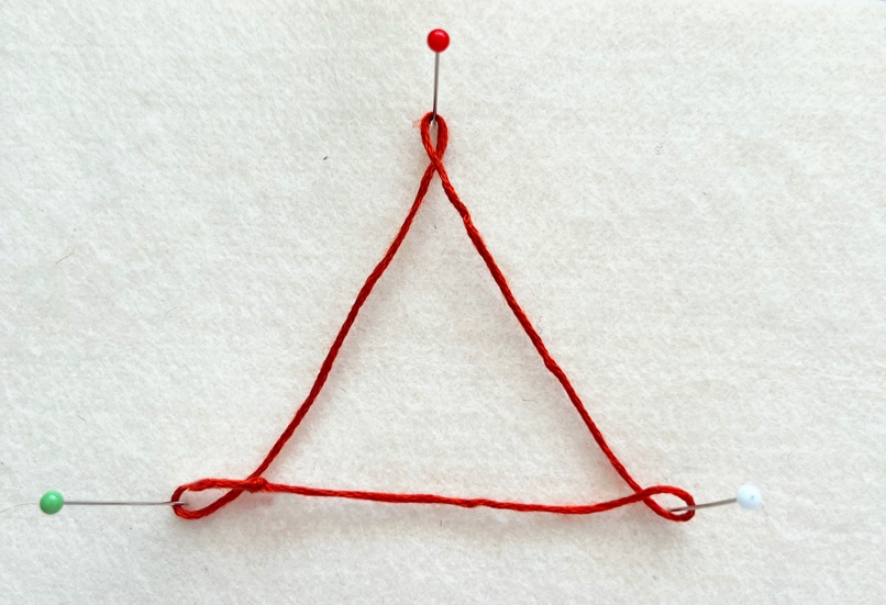 A red thread with a needle in the middle AI-generated content may be incorrect.
